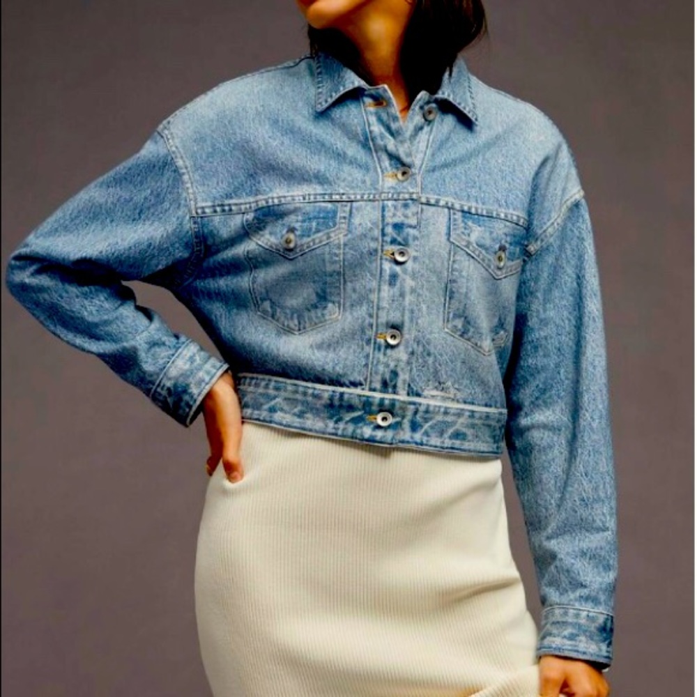 Rag and Bone women’s Miramar crop denim trucker jacket, NWTs, size small